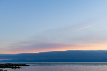 Vibrant Sunset Over Vancouver Island Coast With Serene Ocean Views