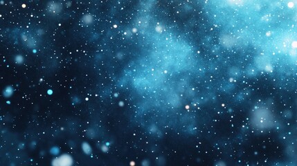 Obraz premium Blue background with white snowflakes falling in a winter scene