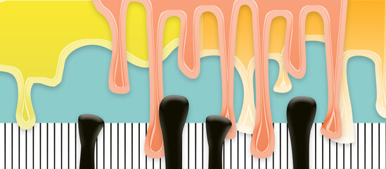 composizione colorata con forme astratte