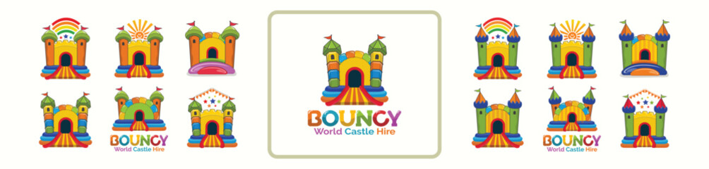 Bouncy Castle Hire logo design bundle