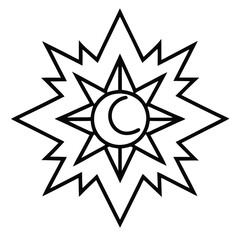 mandala line art vector 