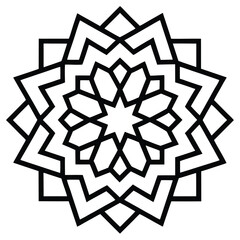 mandala line art vector 