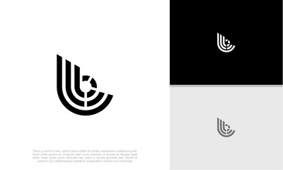 Initials LB logo design. Initial Letter Logo.	