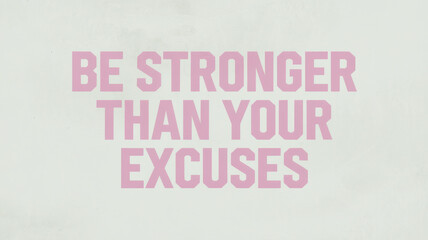 Motivational message promoting personal strength and resilience