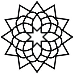 mandala line art vector 