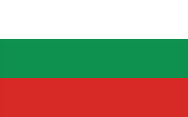 Flag of Bulgaria. Flat element design.  Bulgaria national flag design. Vector illustration.