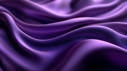 Obraz premium Deep Purple Silk Drapes Softly Luxurious Rich Texture. AI Generated