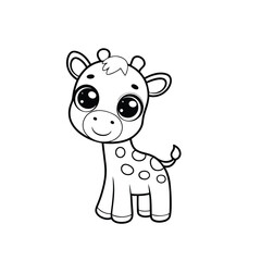giraffe coloring page, coloring alphabet for kids, kdp, giraffe, animal  coloring page