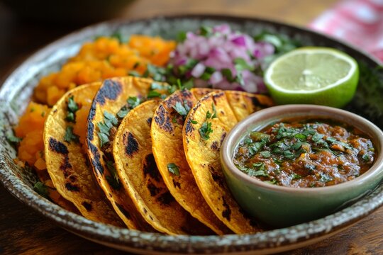Birria tacos with consome dip