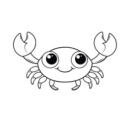 crab coloring page for kid's, coloring page, KDP