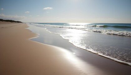 Fototapeta premium The Serene Coastal Beauty of Turquoise Waters and Golden Sands