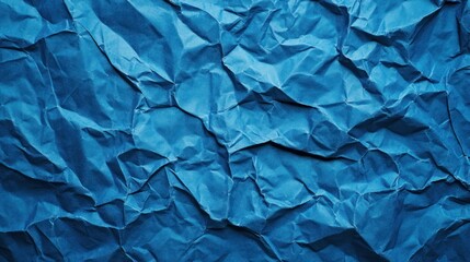 Fototapeta premium Abstract Blue Crumpled Paper Texture Background