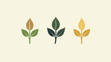 A logo for an eco-friendly brand using an evolutionary concept, showing the progression from simple to complex designs.