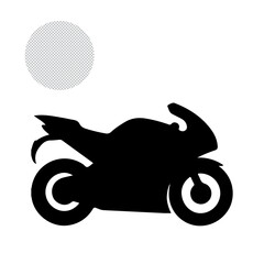 Fast motorbike black icon, illustration, vector,