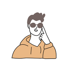 Modern line character heads