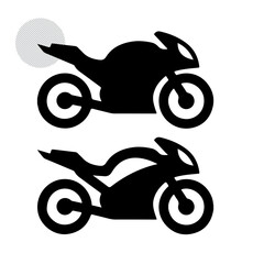 Fast motorbike black icon, illustration, vector,