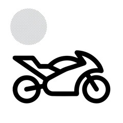 Fast motorbike black icon, illustration, vector,