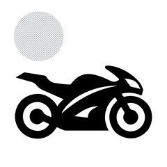 Fast motorbike black icon, illustration, vector,
