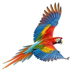 Fototapeta premium colorful flying parrot isolated