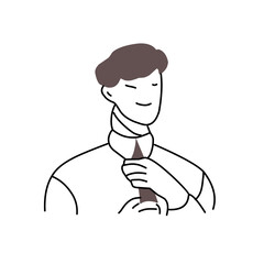 Modern line character heads