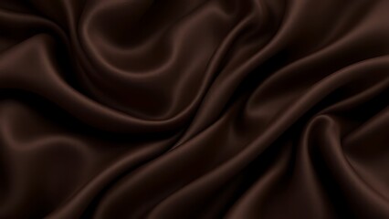Fototapeta premium Black dark chocolate brown background. Silk satin fabric. Luxury elegant beauty premium rich. Shiny glitter shimmer silky. Drapery fold crease. romance festival.