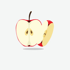 Obraz premium red apple slice