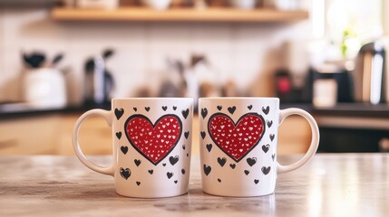 His And Hers Heart Coffee Mugs