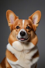 arafed dog with a white and brown collar and a black nose
