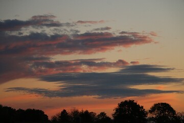 beautiful shot of clouds during sunset