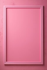 Fototapeta premium pink frame on a pink wall with a pink wall