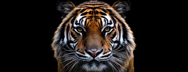 Fototapeta premium Majestic Tiger Portrait: A Powerful Close-Up
