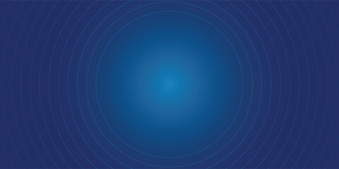 Dark blue abstract vector background with bright and elegant glowing circle lines stacked together, 3D cover of business presentation banner or night party.