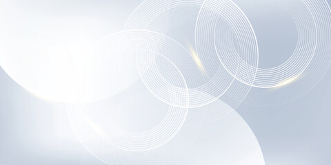 Abstract grey background with dynamic circle lines.