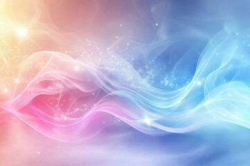 Abstract pastel wave background with sparkling lights, ethereal and dreamy.