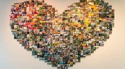 Photo Collage in Heart Formation