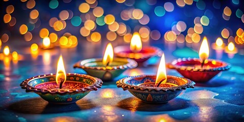 Illuminating Diwali:  Clay diyas, architectural photography.