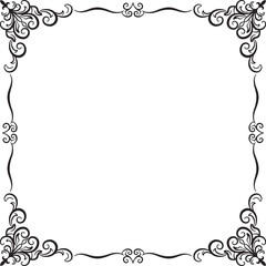 Border Vintage Ornament Floral Wedding Simple