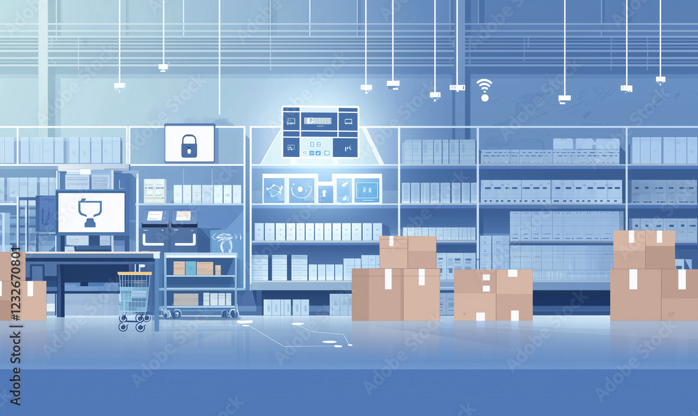 Poster optimizing supply chain management processes in a modern warehouse environment digital inventory sys