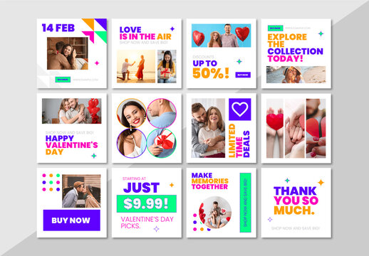 Happy Valentine Day Social Media Post Template