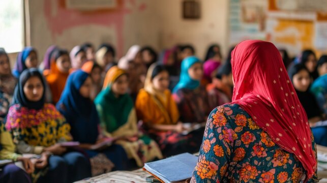 Women in a Classroom Setting Learning Together