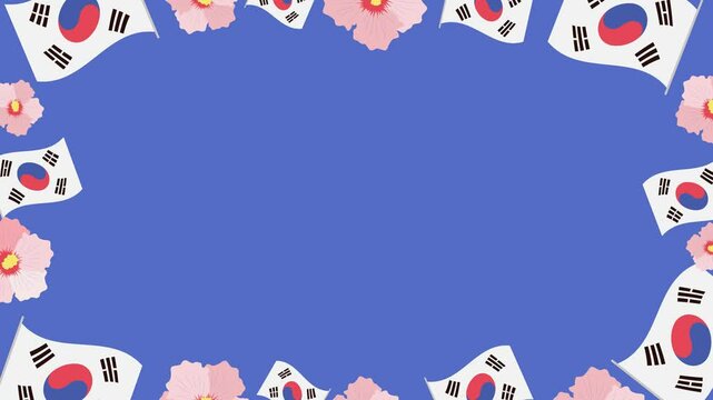 Korean March 1st Festival Movement Horisontal Animated Background