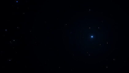 Obraz premium A dark, deep navy or black background filled with twinkling stars scattered across the expanse. A shooting star streaks across the sky, while a soft nebula gently glows in the corner. 