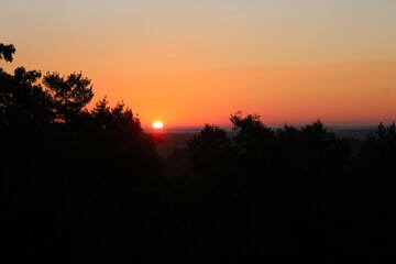 sunset in the mountains