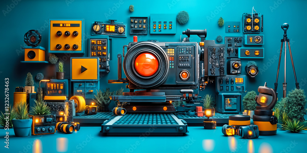 Aufkleber automated content creation tools in video production for professional promotional material developme