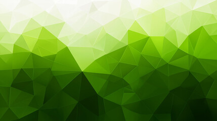 Abstract Green Polygonal Background: A contemporary design features a dynamic blend of green hues in a geometric polygonal pattern. The abstract background offers a sense of depth and movement.