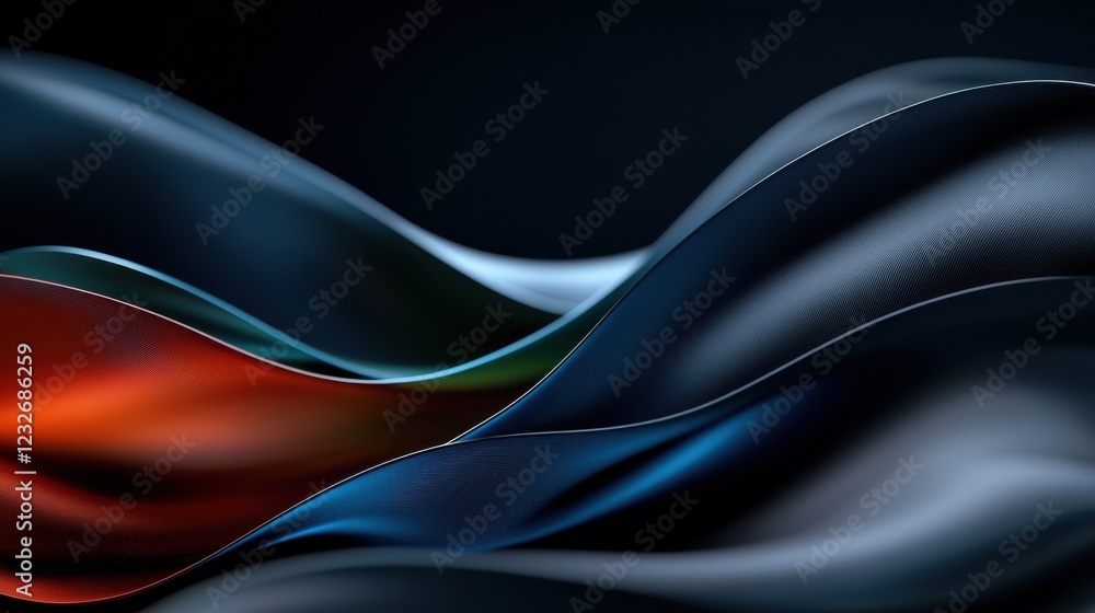 Poster a series of colors are displayed in a wave pattern