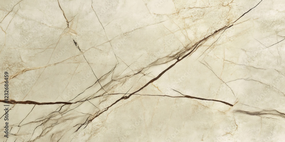 Poster beige marble surface with intricate veins creating a grunge texture, suitable for backgrounds and de