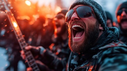 Obraz premium A mesmerizing scene depicting a fiery portal in dark clouds, symbolizing chaos and transformation. The intense colors reflect emotions of awe, fear, and wonder within the viewer.