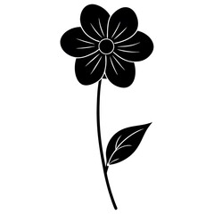 black and white flower