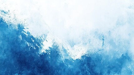 Obraz premium Abstract blue watercolor texture; winter landscape background